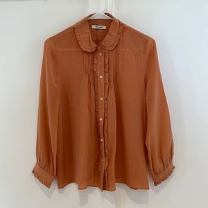 Size S; Madewell Silk Button down